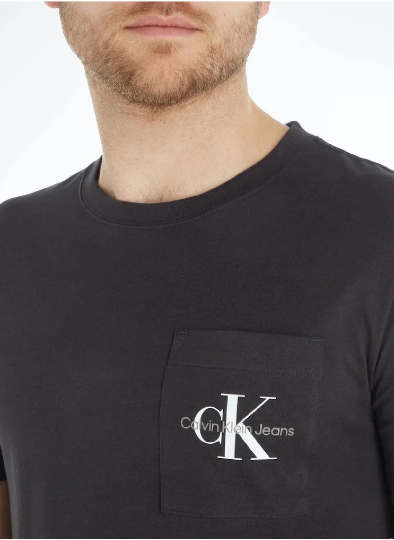 Calvin Klein Jeans Calvin Klein Jeans Men's T-Shirt - Casual Tops - Cotton , Black