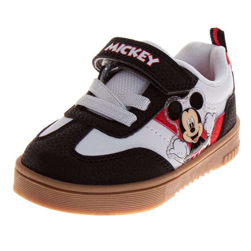 Josmo Mickey Mouse Shoes for Boys - Shoe Classic Retro Style Sport Soccer Sneakers - Black (Size 6 Toddler) - Image 1