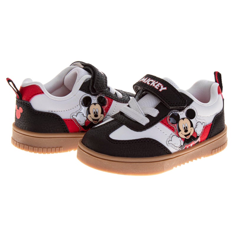 Josmo Mickey Mouse Shoes for Boys - Shoe Classic Retro Style Sport Soccer Sneakers - Black (Size 6 Toddler) - Image 4