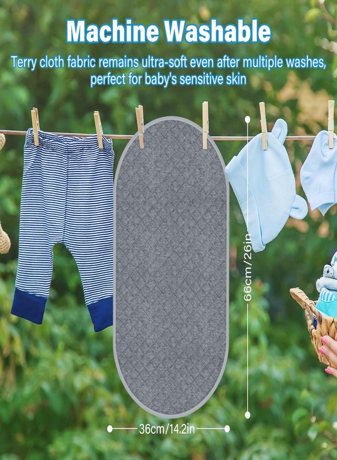 kimitimi Baby Thicker Diaper Changing Quilted Pad Liner, Non-Slip 3 Pack Heavy Absorbency Reusable Incontinence Pads for Kids Changer Washable Underpads(YDLX) - Image 5