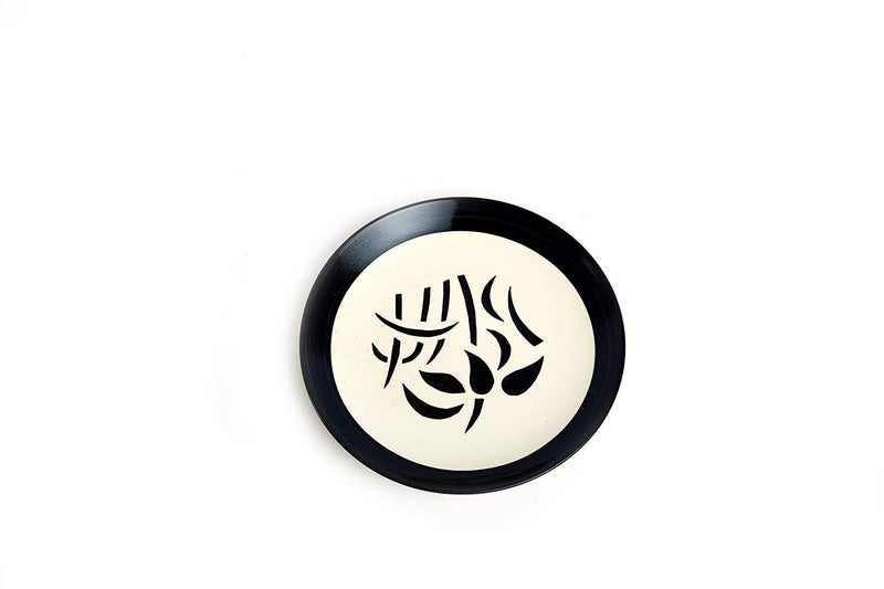 Caffeine Ceramic Handmade Stoneware Black Imperial Quarter Plate 7”(Set of 1 Dishwasher & Microwave Safe) - Image 4