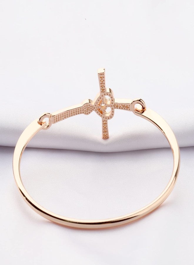 WUSUANED Infinity Love Heart Cross Bracelet Godmother Jewelry For Godmothers Baptism Gift For Godmother (Godmother rose gold) - Image 3