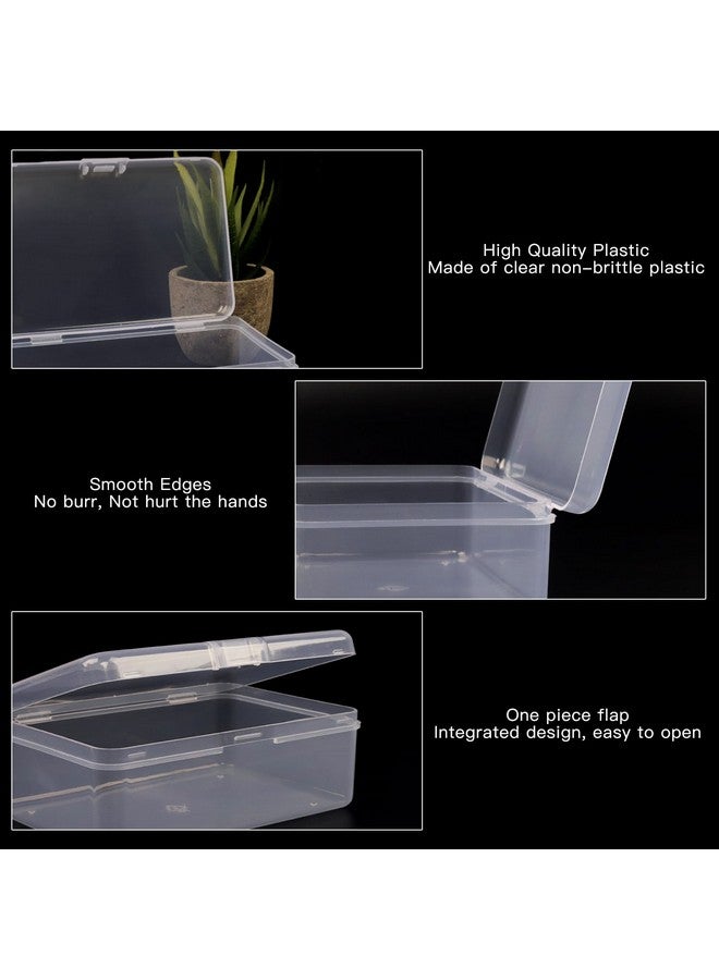 Rocutus Clear Plastic Beads Storage Containers Empty Mini Storage Containers Box,12 Pack Plastic Storage Containers with Lids,Beads Storage Box with Hinged Lid for Beads,Earplugs,Pins, Small Items (4.1 x 2.9 - Image 3