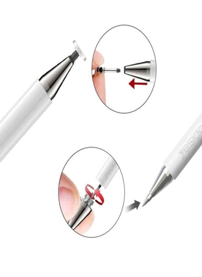 Yesido ST04 2 In 1 Stylus Pen Tablet Notebook Active Capacitive Writing Phone Pencil With Ballpoint Pen  - Image 3