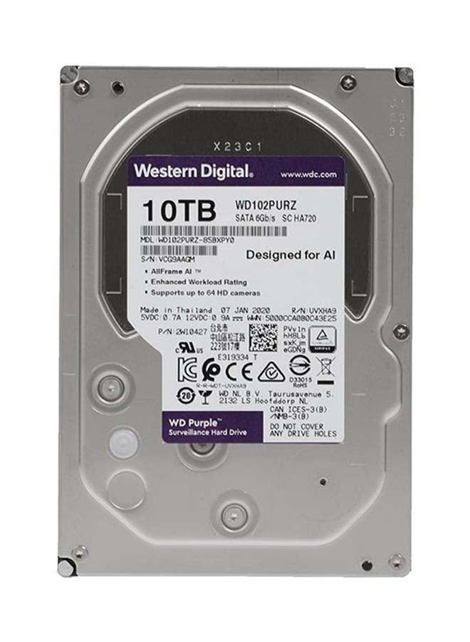 دبليو دي محرك أقراص صلبة من الفئة البنفسجية لأجهزة المراقبة سعة 10 تيرابايت 10 TB - Image 2