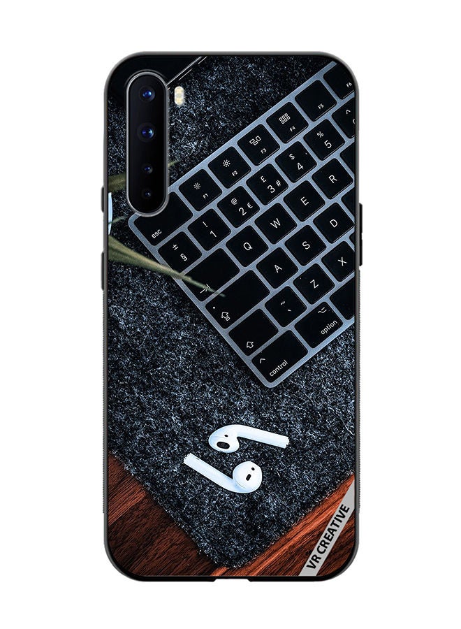 VR CREATIVE Protective Case Cover For OnePlus Nord Earphone With Keyboard Design Multicolour - Image 1