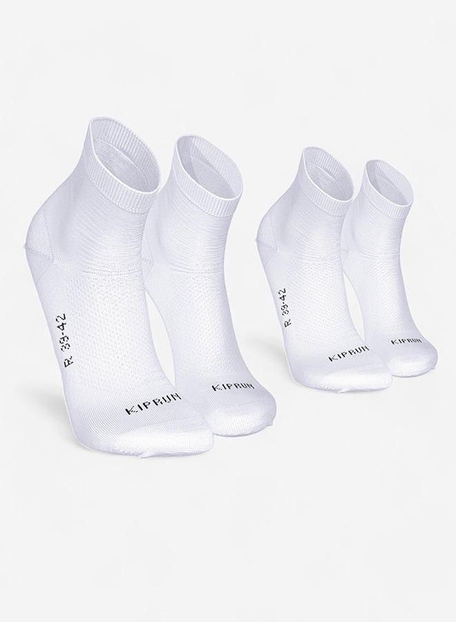DECATHLON PACK OF 2 PAIRS OF RUN500 FINE CREW RUNNING SOCKS - Image 1