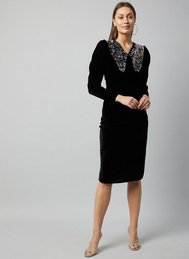 Athena Velvet Sheath Dress for Women - Image 1