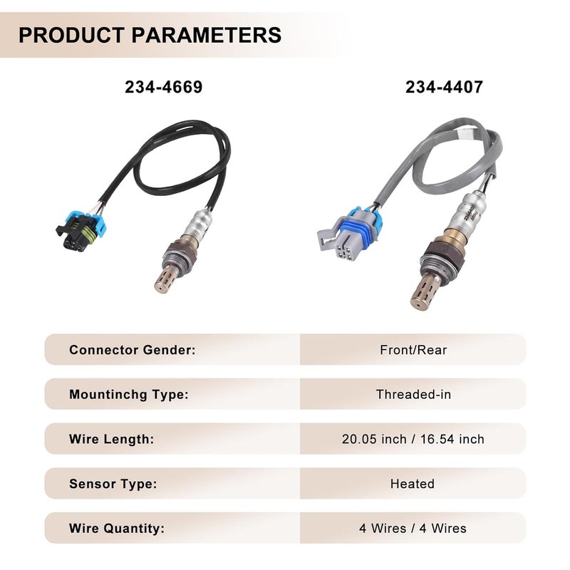 BLPextrm Oxygen O2 Sensor Set for 2003-2006 Cadillac Escalade, Chevy Silverado, GMC Yukon, Hummer H2 - Upstream and Downstream Replacement - Image 5