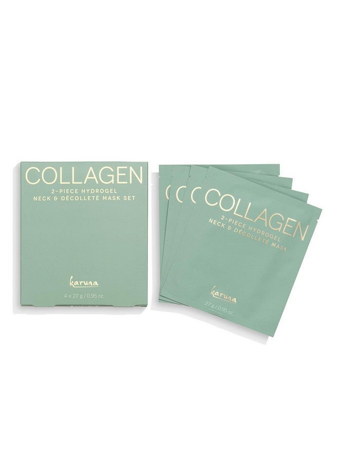 Karuna Skin Collagen Film Mask 2Piece Deeply Moisturizing Decollete & Neck Wrinkle Patches Agedefying Hydrating & Rejuvenating Decolletage & Neck Mask Targets Fine Lines & Wrinkles 4 Packs - Image 1