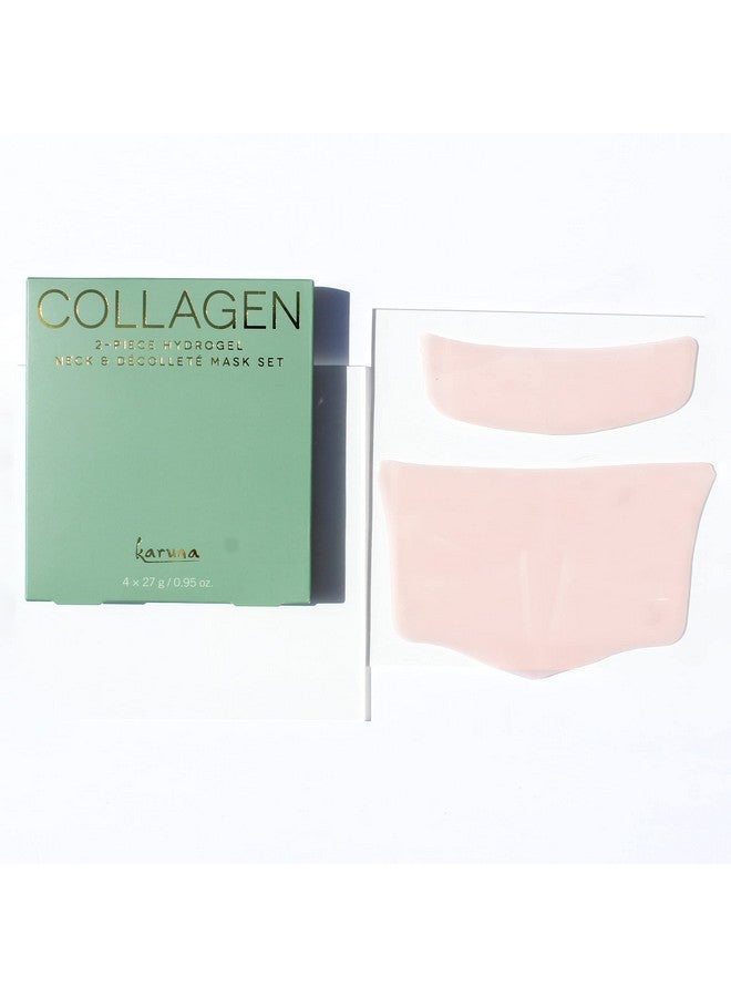 Karuna Skin Collagen Film Mask 2Piece Deeply Moisturizing Decollete & Neck Wrinkle Patches Agedefying Hydrating & Rejuvenating Decolletage & Neck Mask Targets Fine Lines & Wrinkles 4 Packs - Image 3
