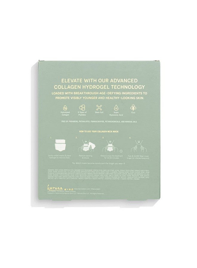 Karuna Skin Collagen Film Mask 2Piece Deeply Moisturizing Decollete & Neck Wrinkle Patches Agedefying Hydrating & Rejuvenating Decolletage & Neck Mask Targets Fine Lines & Wrinkles 4 Packs - Image 2