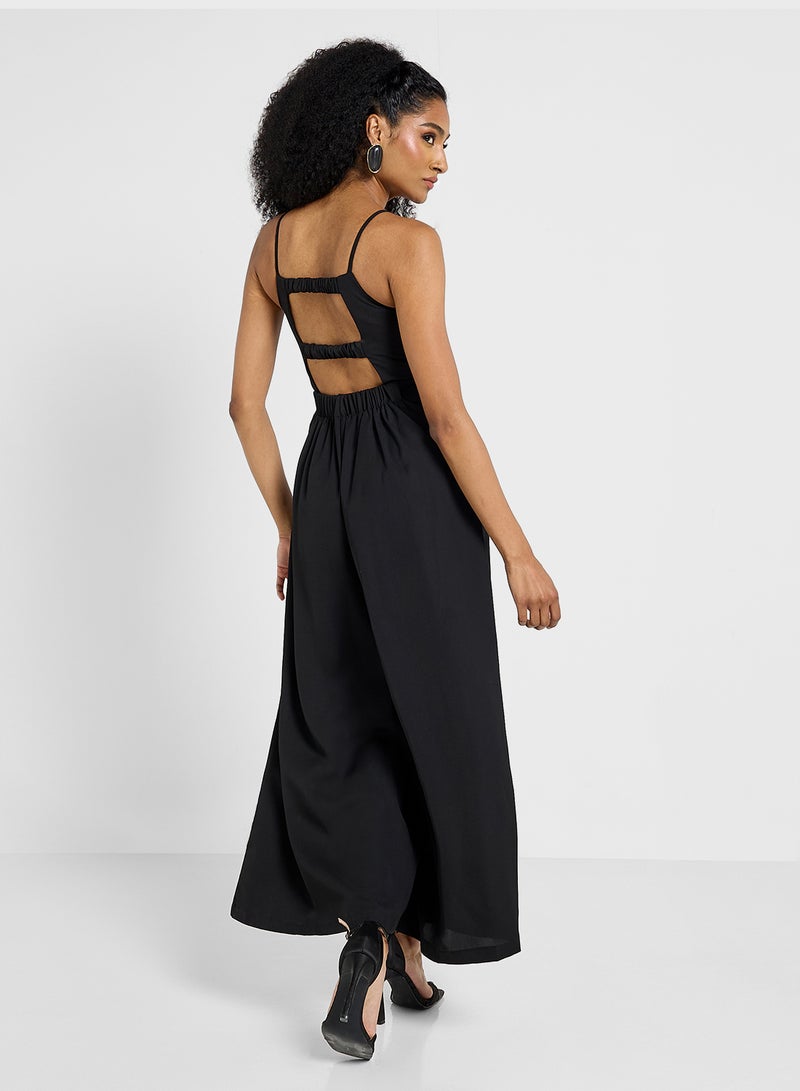 Ginger Cami Wide Leg Jumpsuit With Cutout Back - Image 2