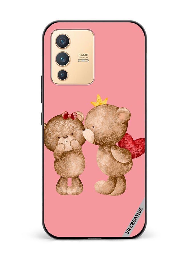 VR CREATIVE Protective Case Cover For Vivo V23 5G Bear Love Design Multicolour - Image 1