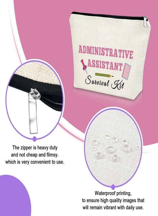 Sazuwu Admin Assistant Gifts - Makeup Bag, Secretary & Cosmetic Pouch for Women - Birthday, Christmas & Retirement Gifts - Travel Pouch - Image 3
