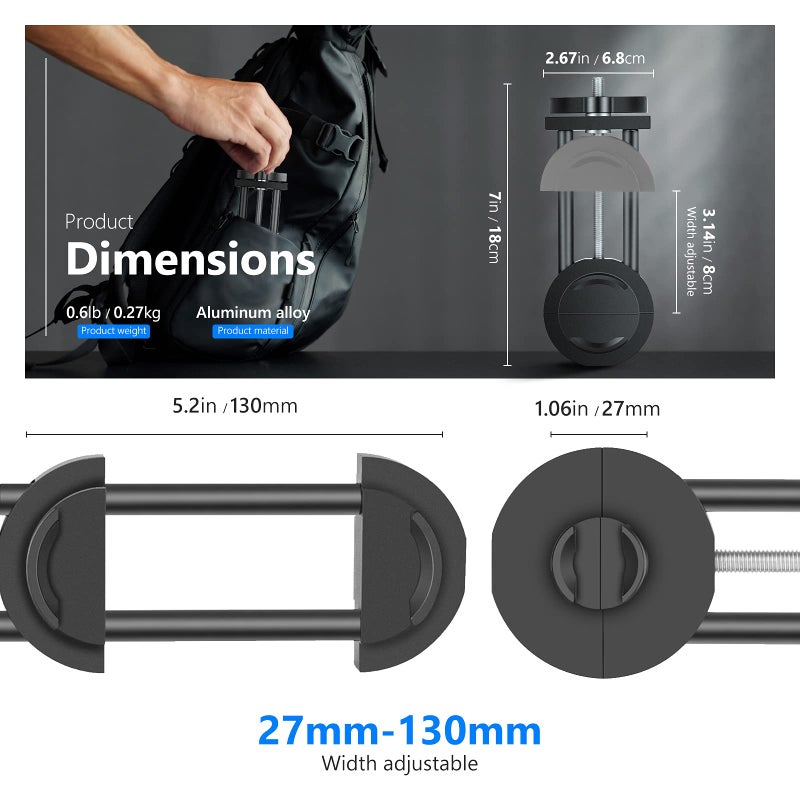 Neewer Camera Lens Vise Repair Tool for Lens and Filter, Ring Adjustment Range 27mm to 130mm, Steel Construction - Image 2
