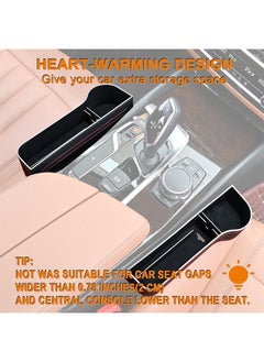 Bukela Car Seat Gap Filler Organizer, 2 Pack Multifunctional Car Seat Organizer, Auto Console Side Storage Box with Cup Holders 2 Seat Hooks for Drink, Car Organizer Front Seat for Holding Phone, Sunglasses  - Image 2