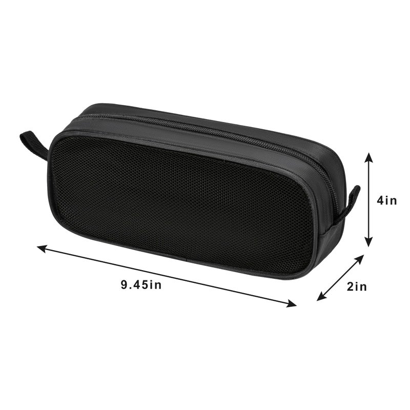 Tofun Laptop Chargers Case,Zipper Mesh Electronics Accessories Bag for Laptop Tablet Power/Mouse/Cord/USB Accessories,Black - Image 3