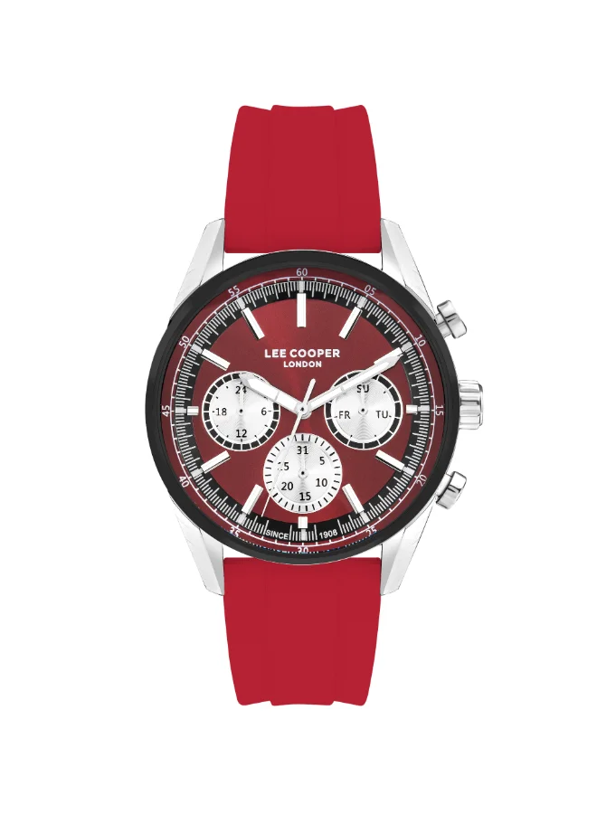 Lee Cooper Men's Silicone Multi Function Watch LC07987.388 - 44 mm