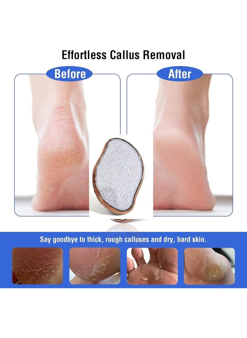 مبرد قدم نانو جلاس برو من قطعتين - مزيل للكالو للقدمين - مقشر للجلد الميت من الكعبين - أداة باديكير وسبا للنساء والرجال - مزيل للكالو من القدمين - كريستال ذهبي - Image 3