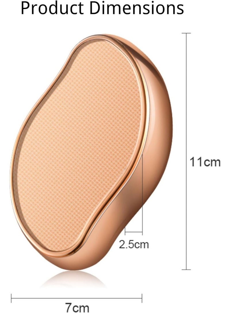 مبرد قدم نانو جلاس برو من قطعتين - مزيل للكالو للقدمين - مقشر للجلد الميت من الكعبين - أداة باديكير وسبا للنساء والرجال - مزيل للكالو من القدمين - كريستال ذهبي - Image 4