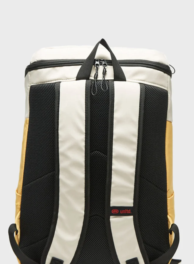 Ecko Unltd. Colourblock Backpack with Adjustable Shoulder Straps and Zip Closure