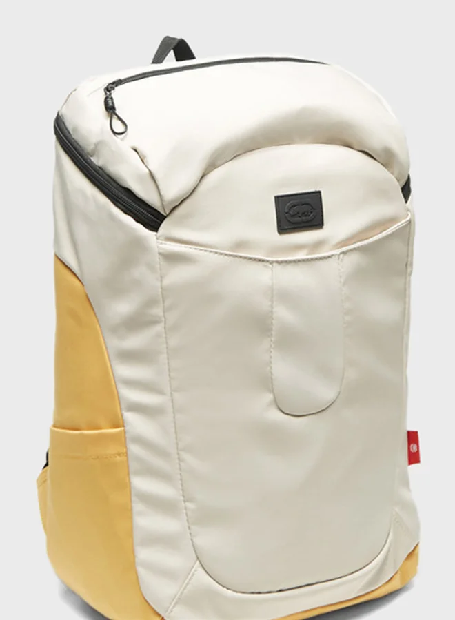 Ecko Unltd. Colourblock Backpack with Adjustable Shoulder Straps and Zip Closure