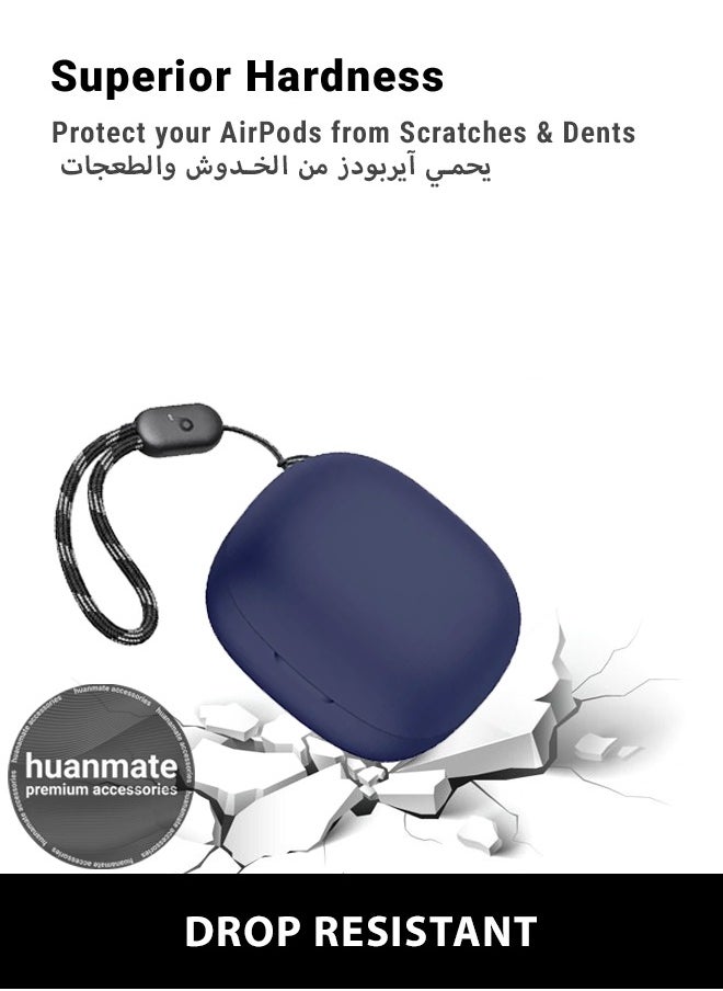 huanmate Anker SoundCore R50i Silicone Case Cover - Dark Blue - Made with Soft Silicone, Lightweight & Durable - Stylish Design, Accurate Cut-outs, Easy Installation & Removal  - Image 4