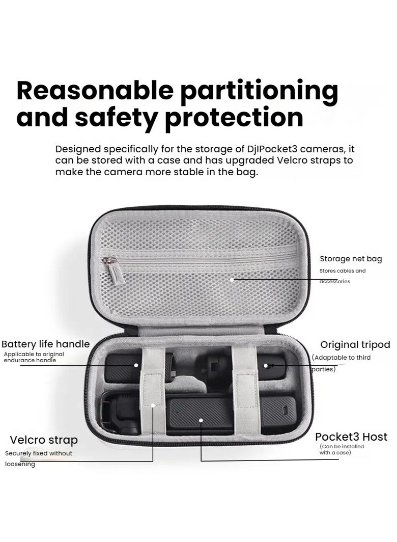 Adapts to DJI Osmo Pocket3! Hard shell storage case, pocket gimbal camera exclusive carrying case! - Image 3