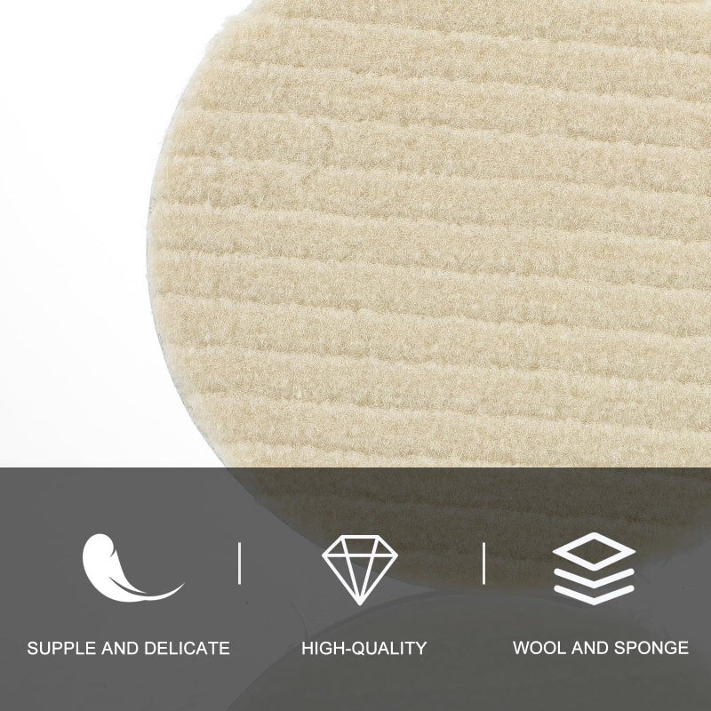 5 Inch 125mm Self Adhesive Wool Polishing Wheel Flocking Buffing Pad For Auto Detailing - Image 5