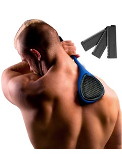 baKblade BAKblade 20ELITE PLUS  Back Hair Removal and Body Shaver DIY Easy to Use Ergonomic Handle for a Close PainFree Shave 3 of the Wet or Dry Disposable Razor Blades Scrubbing Sleeve Included 