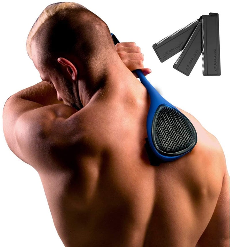 baKblade 20 Elite Back Shavers for Men The DIY Back Hair Shaver for Men with Safety Blade Technology Ergonomic Handle Wet or Dry Shaving Extra Blades Included - Image 2