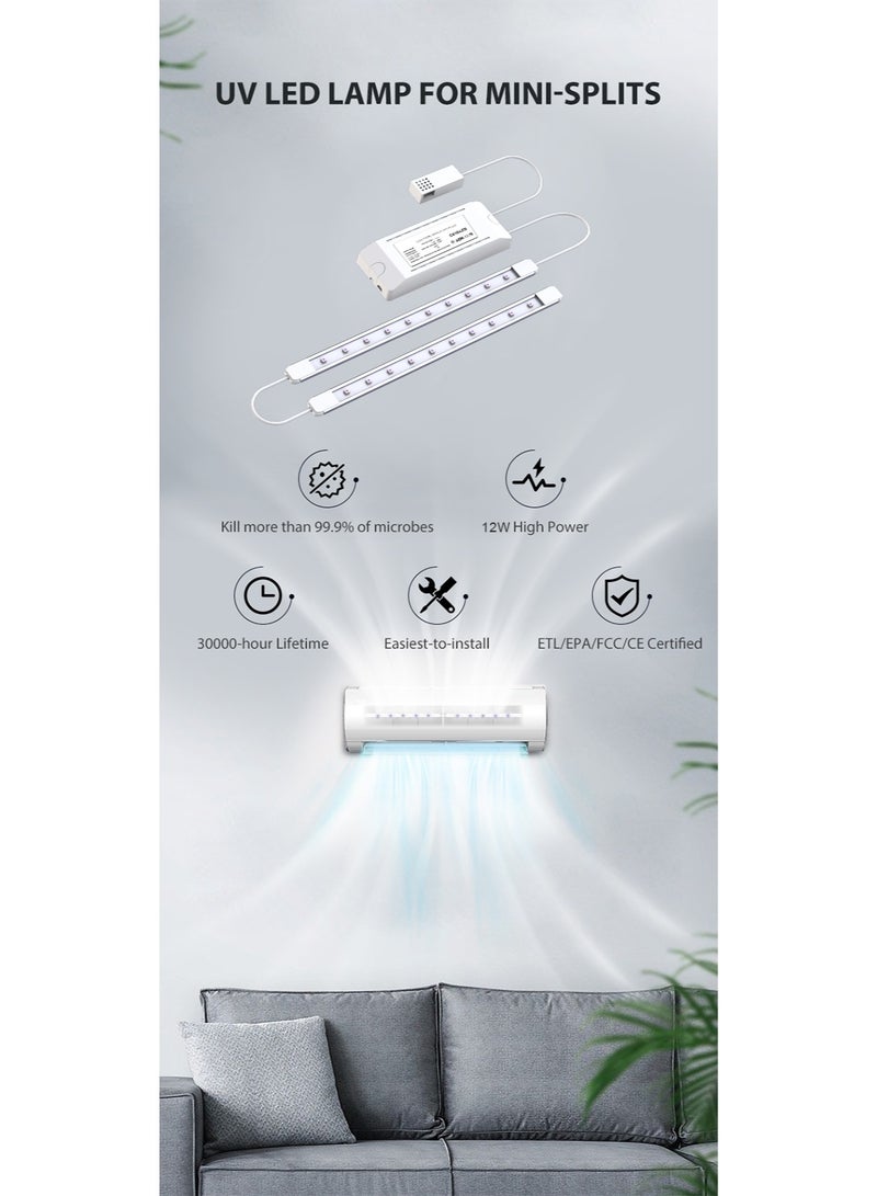 CK10-LED HVAC UV-C Air Purifier Light for Split AC | 10W Germicidal UV LED Coil Cleaner - Image 1