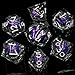 ARUOHHA DND Resin Dice Dragon Eye Dice Liquid Core Purple Sharp Edged Dice Set with Gift Box Dungeons Polyhedral D and D Dice Set Compatible with DD Role Playing Game D20 D12 D10 D8 D6 - Image 3