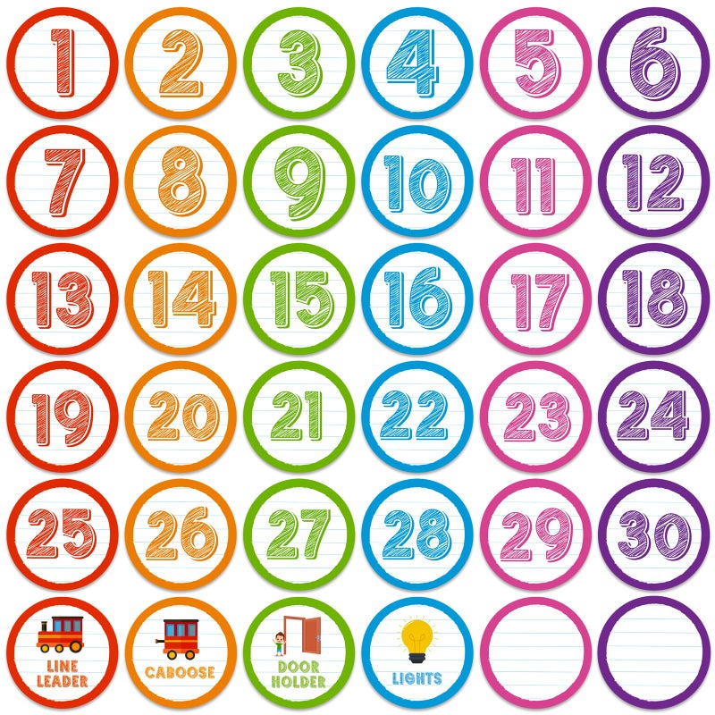 JUESMOS Number Stickers for Classroom - Image 1