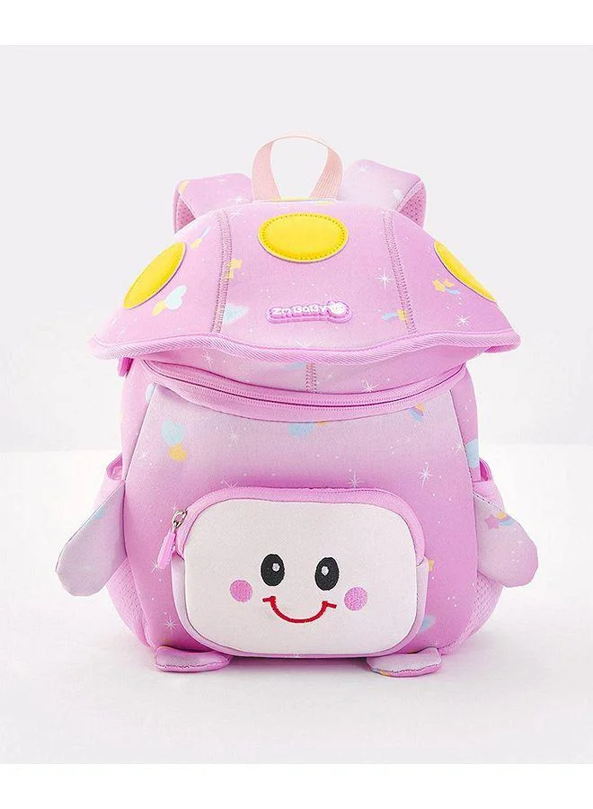 Bonfino Bonfino Cartoon School Bag, Padded Shoulder Straps, Breathable Mesh Back, Adjustable Fit, 6 Years+, Pink - 11 Inches