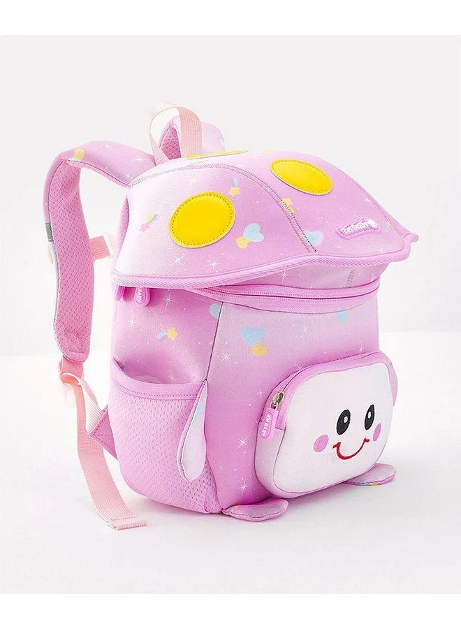 Bonfino Bonfino Cartoon School Bag, Padded Shoulder Straps, Breathable Mesh Back, Adjustable Fit, 6 Years+, Pink - 11 Inches