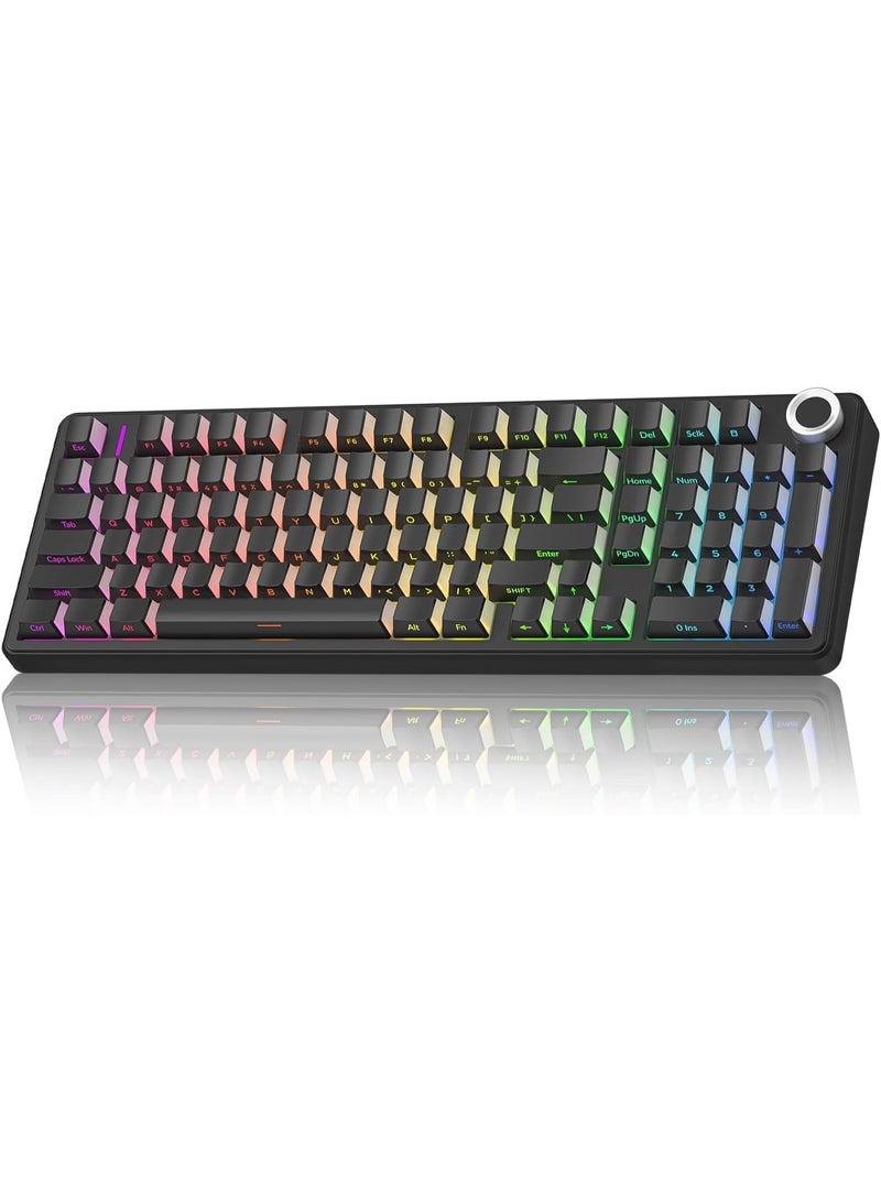 AULA F99 Pro Wireless Mechanical Keyboard Silent Version with Silent Cotton Candy Switch Tri-Mode BT 5.0 / 2.4GHz / USB-C Hot Swappable Gasket Mount Pre-Lubed Linear RGB Backlit Gaming Keyboard for PC Laptop Mac - Image 1