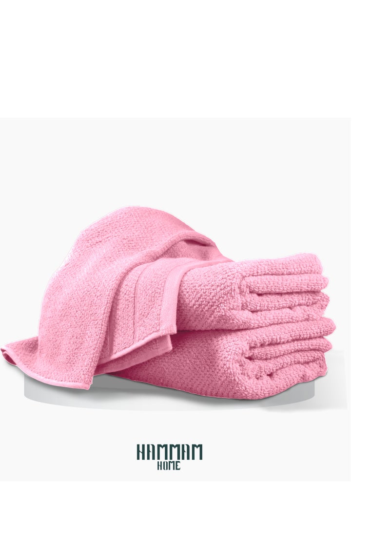 HAMMAM 100% Egyptian cotton towel from Hammam Home, PINK color