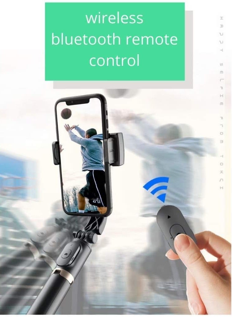 Gimbal Stabilizer L08,Anti Shake 3 In 1 Tripod Selfi Stick With Bluetooth - Image 4