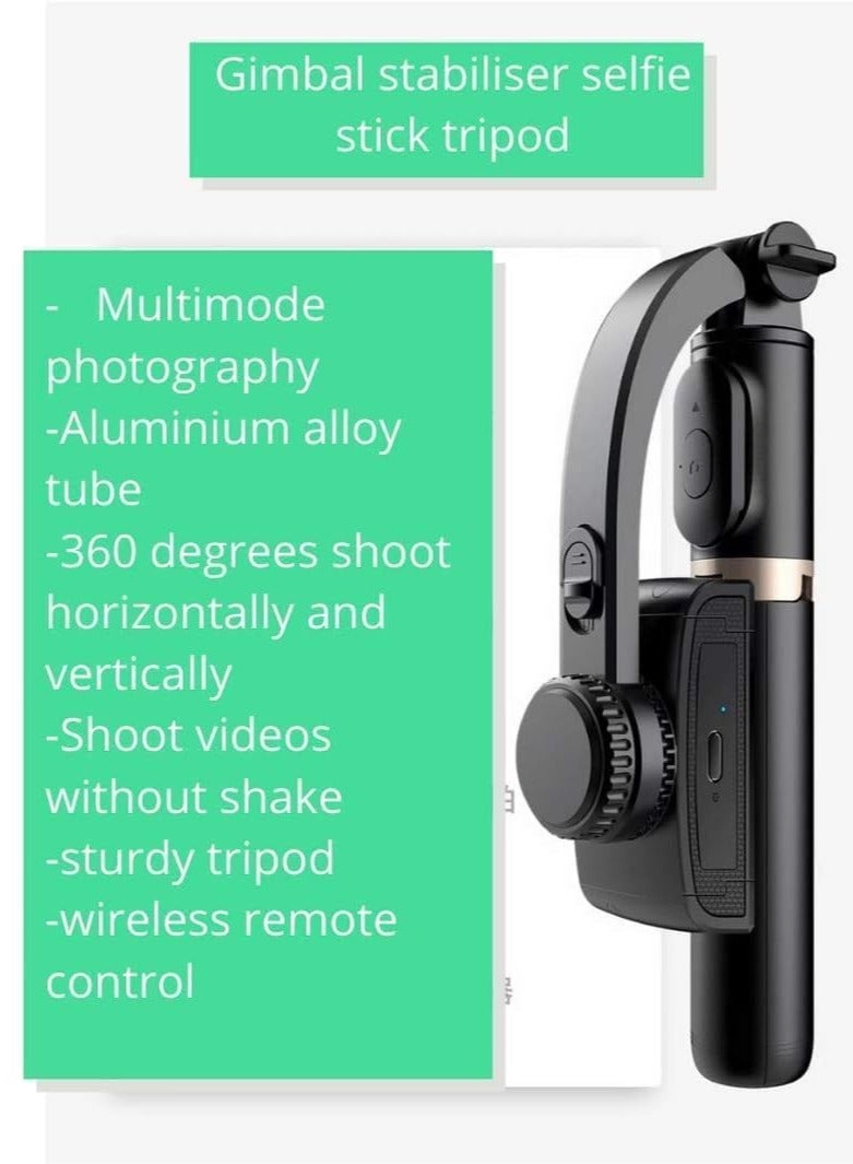 Gimbal Stabilizer L08,Anti Shake 3 In 1 Tripod Selfi Stick With Bluetooth - Image 2