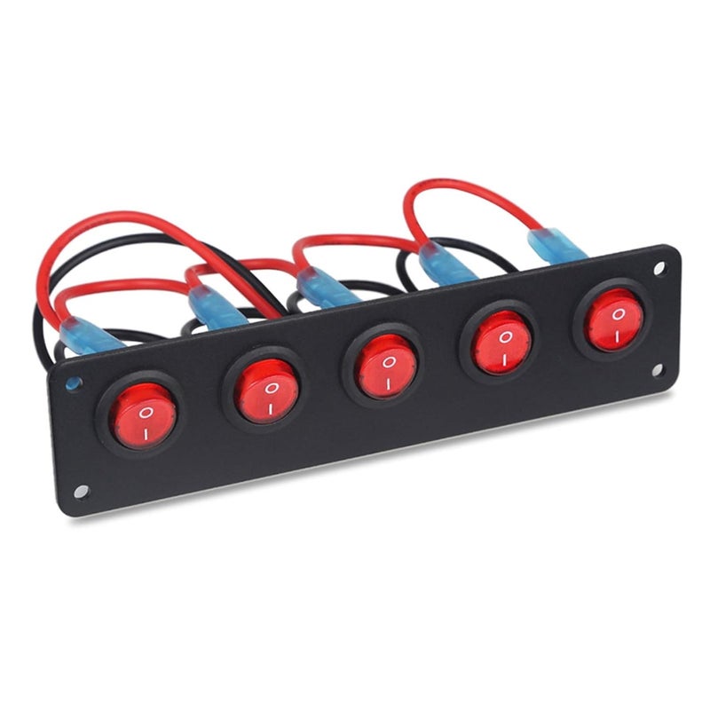 Wivplex 5 Gang ON Off Toggle Switch Panel - Image 1