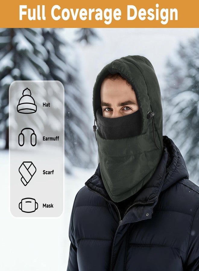 Clothclose Balaclava Ski Mask for Men, Lining Windproof Ski Face Mask for Women, Adjustable Winter Cold Weather Face Cover, Black Camo, One size - Image 2