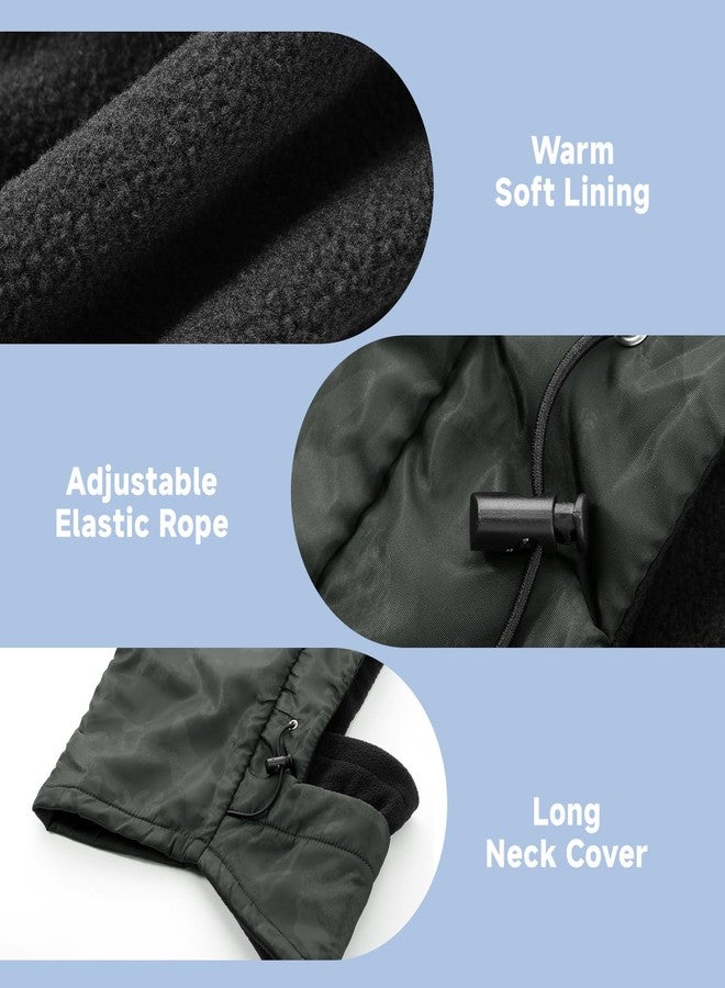 Clothclose Balaclava Ski Mask for Men, Lining Windproof Ski Face Mask for Women, Adjustable Winter Cold Weather Face Cover, Black Camo, One size - Image 4