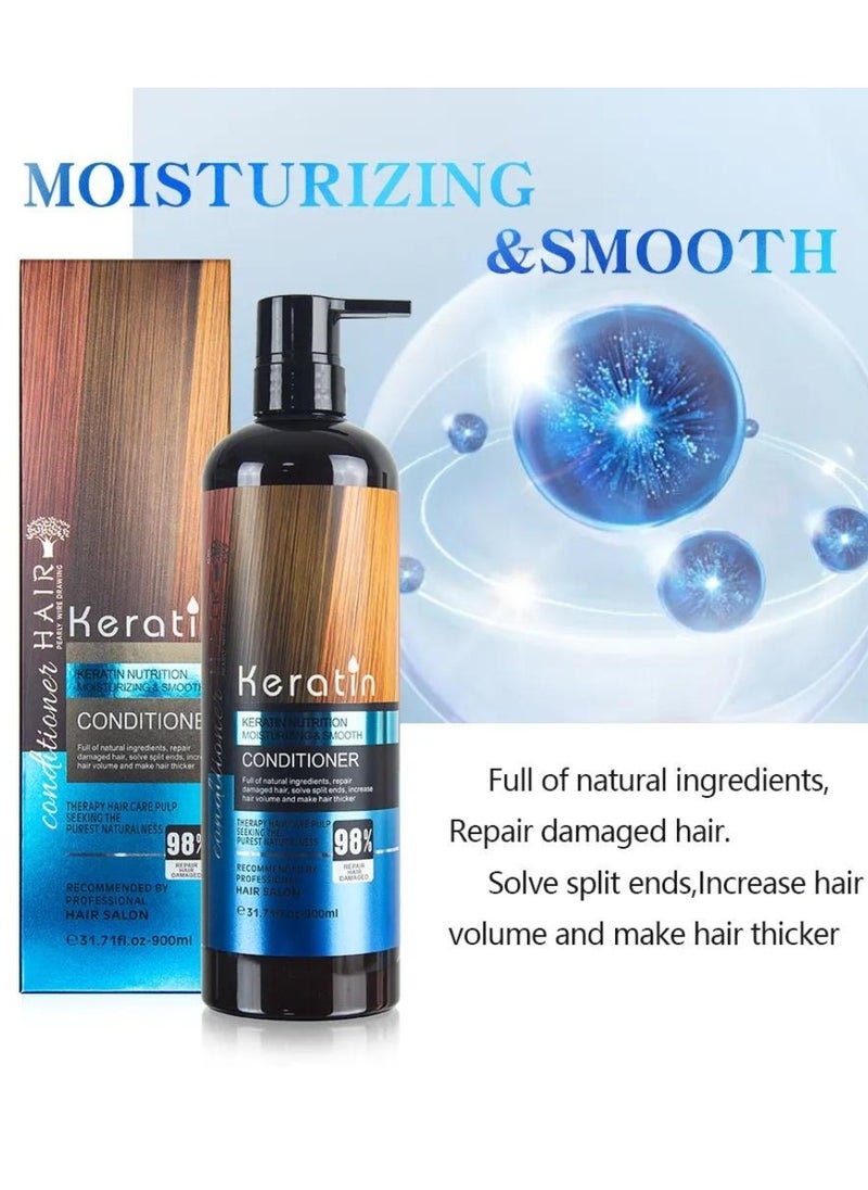 900ml Keratin Conditioner Keratin Smooth Deep Moisturizing Conditioner Volumizing Strengthening Thickening and Stimulate Hair Growth 98% Repair Damaged Hair Deep Cleansing Conditioner - pzsku/ZFF4080E2B4FD51619B12Z/45/_/1728908143/f0b4b120-83c0-4936-85ce-e03d39367dbf