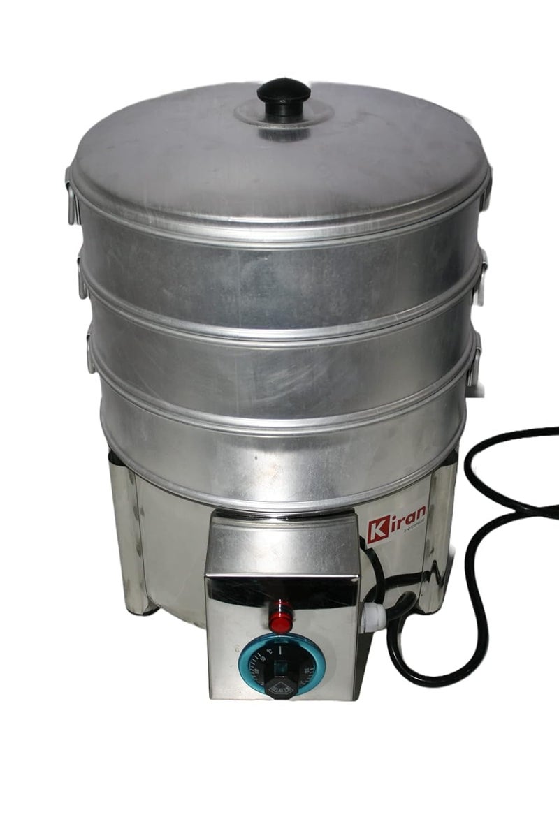 Kiran Enterprises Premium Aluminium Momos Maker Steamer with Handles Durable 3 Tier Steamer for Cooking Suitable for Home Hotels Restaurant - Image 5