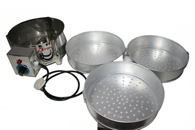 Kiran Enterprises Premium Aluminium Momos Maker Steamer with Handles Durable 3 Tier Steamer for Cooking Suitable for Home Hotels Restaurant - Image 4