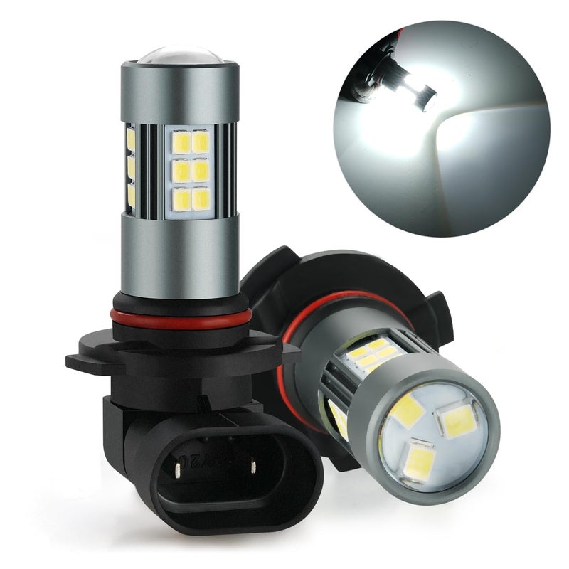 iFunyLED H10 LED Fog Bulbs, Super Bright 9145 9140 LED Fog Lights 6500K Cool White, Plug and Play, Replacement Lights for Cars Trucks SUV, Pack of 2 - Image 1