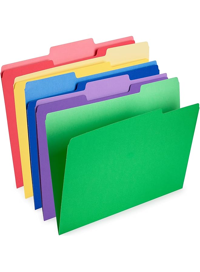 إيروريكس مجلدات ملفات ملونة مجلدات بلاستيكية بحجم خطابات مجلدات مدرسية جمالية للأعمال التجارية مجلدات مانيلا للمستندات ورقية عبوة من 30 مجلدًا مقاس 8.5 × 11 بوصة و1 و3 قطع و5 ألوان - Image 1