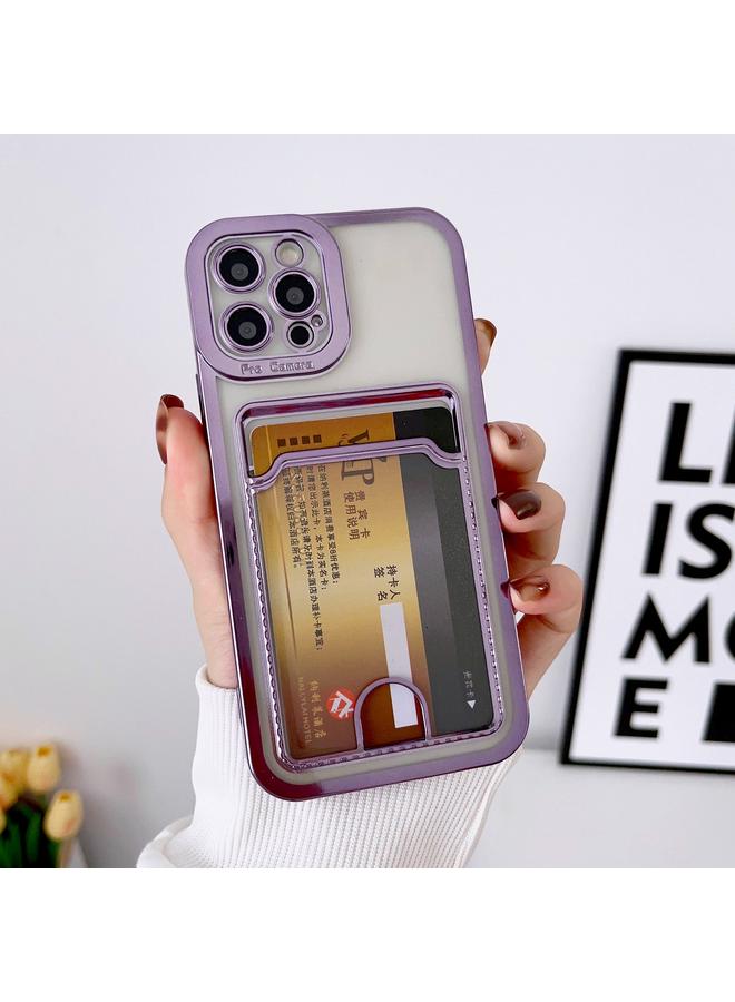 اس-توب جراب لهاتف iPhone 14 Pro Max بإطار مطلي بالكهرباء وفتحة بطاقة - Image 1